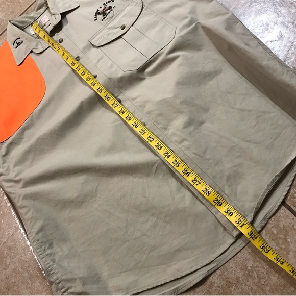 VINTAGE Filson Hunting Shooting Shirt USA Made Long Sleeve Large Mens Beige 552 - Picture 6 of 7